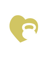 KETTLEBELL HEART Fitness Gym Workout (4&quot; Gold) Vinyl Decal Sticker - €4,24 EUR