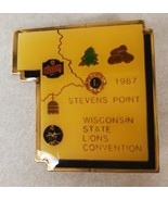 Wisconsin State Lions Convention Lions Club Stevens Point 1987 Pin VTG P... - $12.67