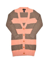 Corey Lynn Calter Angora Cardigan Sweater Womens XS Striped Long Jumper - £22.84 GBP