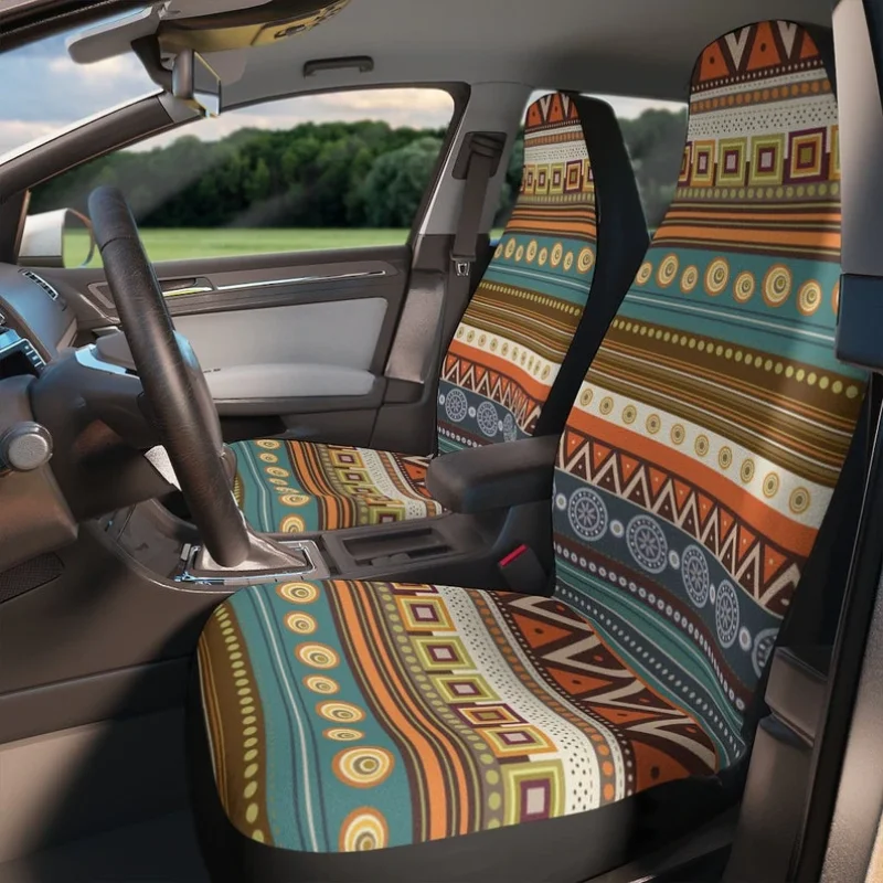 Boho Hippie Car Seat Covers Car Seat Accessory Retro Mod Car Decor Vehicle - £31.00 GBP