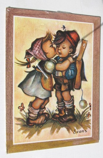Vintage Hummel Children " Boy & Girl" Pressed Board Wall Display by Evans - $15.99 Vintage Hummel Children " Boy & Girl" Pressed Board Wall Display by Evans - $15.99