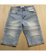 GS-115 Denim Shorts Boys Size 12 Distress Hip Hop Moto Bermuda Jean Stre... - €12,61 EUR