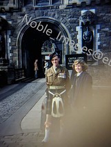 1950 Guard &amp; Pretty Tourist Edinburgh Castle Red-Border Kodachrome Slide - £4.35 GBP