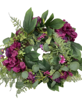 Bibelot Artificial Floral Wreath Purple NEW - $14.24