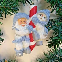 Snow Buddies Snowball Santa Ornament Candy Cane Encore #94698 Boxed 2000 NOS - £9.27 GBP