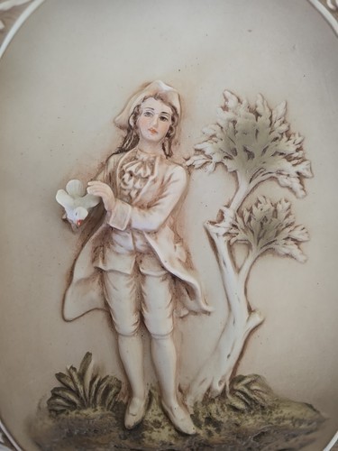 Vintage ~ Lefton Porcelain COLONIAL MAN Wall Plaque ~ 6" x 8.25" ~ KW115 ~ Japan Item image 2