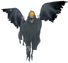 Hanging Reaper Prop Animated Flying 38 Inches Sounds Haunted House SS80298 - £60.23 GBP
