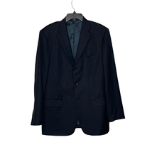 Valentino Sport Coat Size 42L Long Navy Blue 3-Button 100% Wool Made In Italy - £38.93 GBP