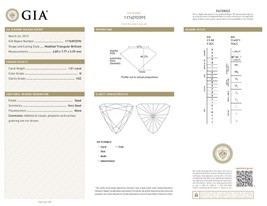 Triangle Cut Loose Diamond (1.01 Ct,H Color,VS2 Clarity) GIA Certified - £3,232.59 GBP
