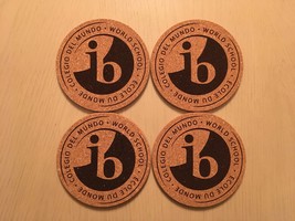 Set of 4  Laser Engraved Cork Coasters International Baccalaureate IB - $27.37 CAD