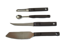 Vtg 4pc Plastic Handle Bar Set Melon Baller Peeler Paring Knife Slice Cu... - $230.68 MXN