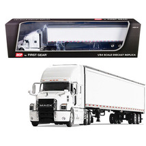 Mack Anthem Sleeper Cab with 53&#39; Trailer White 1/64 Diecast Model by DCP/Firs... - £80.43 GBP