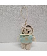 Vintage White Bear In Bonnet Babys 1st Christmas Ornament - $24.65