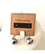 New Fashion Jewelry Women&#39;s Dangle/Drop Earrings Silvertone Acrylic 1 Inch - $8.91