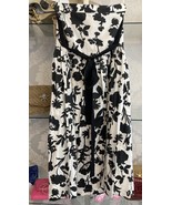 Max Mara White &amp; Black Floral Long Skirt – Made in Italy – Size 8 - NWT - $444.51