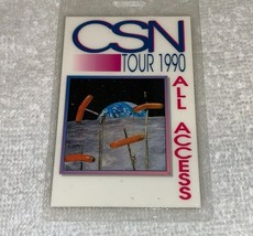 CROSBY STILLS NASH 1990 LAMINATED ALL ACCESS BACKSTAGE CONCERT TICKET PA... - £11.71 GBP