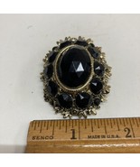 Large Black Glass Pin - $35.49