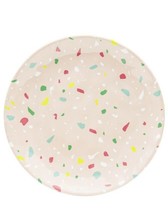 Zak Designs ~ Four (4) Melamine ~ Confetti Design ~ 11&quot; Dia. Dinner Plates - £29.98 GBP