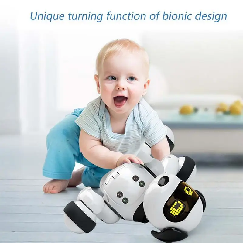 Robot Dog Programmable Smart Interactive Puppy RC Stunt Robot Toy Music - £53.53 GBP