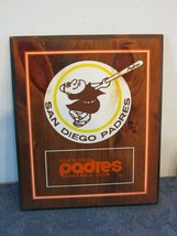 Vintage San Diego Padres Wood  Plaque 10.5&quot; x 13&quot;  - £15.04 GBP
