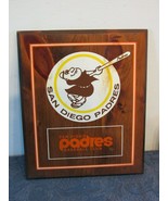 Vintage San Diego Padres Wood  Plaque 10.5&quot; x 13&quot;  - £14.81 GBP