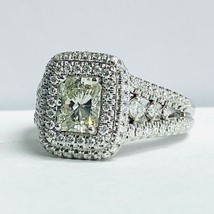 GIA Certified 1.93 Ct Radiant Cut Diamond Engagement Ring 14k White Gold - $5,246.01