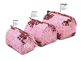 Indian Toiletry Bag, Makeup Bag, Block Printed Bag, Cosmetic Bag, Travel Bag - £13.09 GBP+