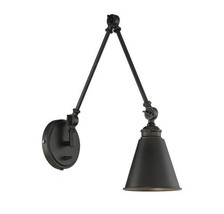 Savoy House Morland 1-Light Adjustable Wall Sconce in Matte Black 9-961CP-1-89 - £150.67 GBP
