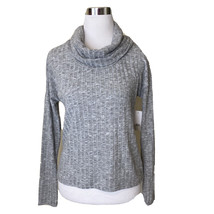 New BP Top Womens Size Small Gray Heather Long Sleeve Cozy Ribbed Turtle... - £14.74 GBP