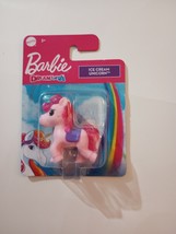 Barbie Doll Dreamtopia Pet Ice Cream pink Unicorn Pony - £6.05 GBP