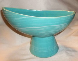 McCOY Vintage Planter Turquoise and White Streaked - £19.07 GBP