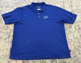 Detroit Lions Polo Shirt Tommy Bahama Island Zone Supima Mens XXL Blue Football - £34.01 GBP