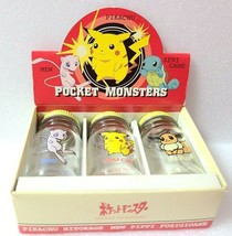 Pokemon Petit Pot Trio Mini Size Bottle POKET MONSTER Old Goods Retro Pikachu - £48.22 GBP