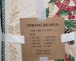 Printed Fabric Tablecloth,70&quot; Round, CHRISTMAS PINE CONES &amp; HOLLY BERRIE... - $21.77