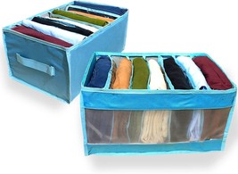 7 Grid Wardrobe Clothes Organizer Pack of 2 Clothes Storage Organizers NEW - £14.94 GBP