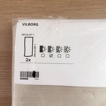 Ikea VILBORG Curtains 2 Panels (1 pair) Room Darkening 57&quot; x 98&quot; Beige - New - £66.15 GBP