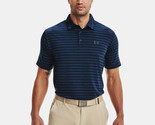 Under Armour Men&#39;s Playoff 2.0 Loose Fit Golf Striped Polo Shirt in Acad... - $42.97
