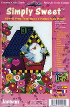 Janlynn Simply Sweet Home Tweet Home Bird House Flowers Cross Stitch Kit... - $14.62