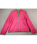 FILA Sports Jacket Womens Large Pink Polyester Raglan Sleeve Hooded Full... - £11.62 GBP