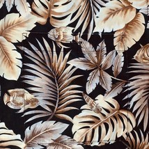 M Pierre Cardin Mens Hawaiian Fish Ferns Seashell Black Tan Shirt Cotton... - £21.79 GBP