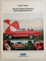 1967 Print Ad Ford Fairlane Ranchero Red with Thunderbird Power - £11.94 GBP