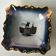 Kunst Palette Regnitzlasau Germany Bavaria Madrid Plaza Mayor Gold Ashtray - $16.00