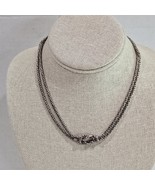 Tiffany &amp; Co Double Love Knot Sterling Silver 16 1/4&quot; Necklace Made in I... - €337,70 EUR
