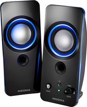 Insignia- 2.0 Bluetooth Lighted Speaker System (2pc) - Black - £50.58 GBP