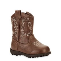 Wonder Nation Boys Embroidered Cowboy Boot, Brown Size 5 - £19.80 GBP