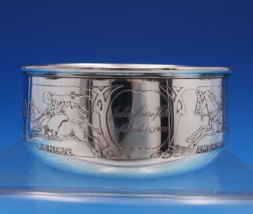 William Kerr Sterling Silver Child&#39;s Bowl Acid Etched with World Scenes ... - £307.83 GBP