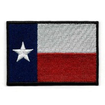 Texas State Flag Iron On Patch 3&quot; Lone Star Embroidered Applique New Texan Biker - $4.95