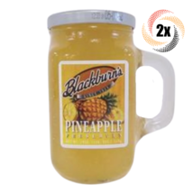 2x Mugs Blackburn&#39;s Pineapple Fat Free Preserves Mugs 18oz ( Fast Shipping! ) - £15.62 GBP