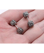 Filigree square barbell fake plugs - $16.29 CAD