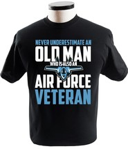 Never Underestimate An Old Man Funny Us Veteran Airforce Veteran Funny Airforce  - £13.63 GBP+